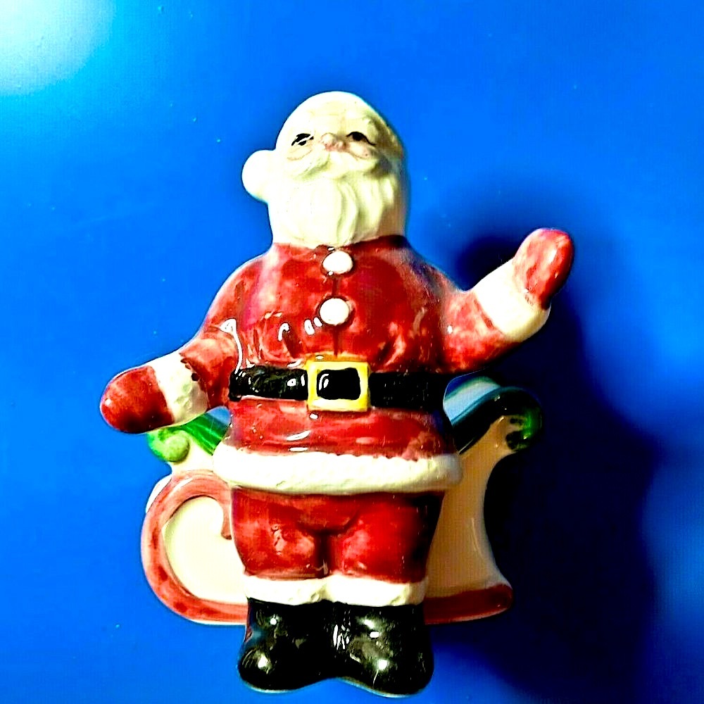 Otagiri 1948 Ceramic Santa with Sled Candle Holder made in Japan